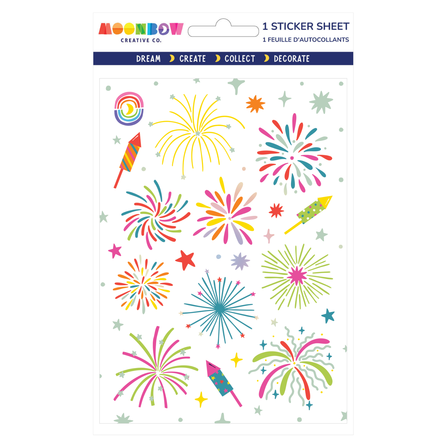 Fireworks Festival Foil Sticker Sheet by Moonbow Creative
