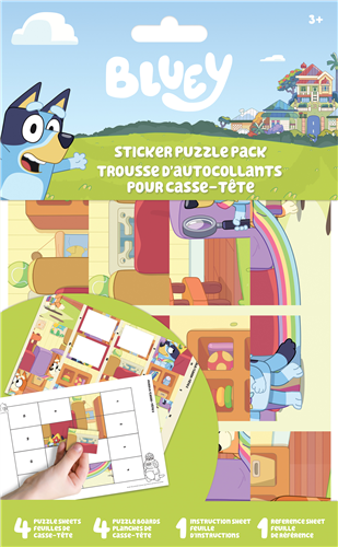 Bluey Sticker Puzzle Book - Adventures with Bandit and Chili
