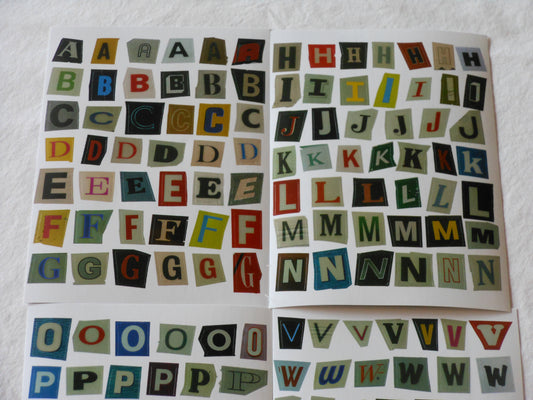Media Alphabet Letter Sticker Sheets