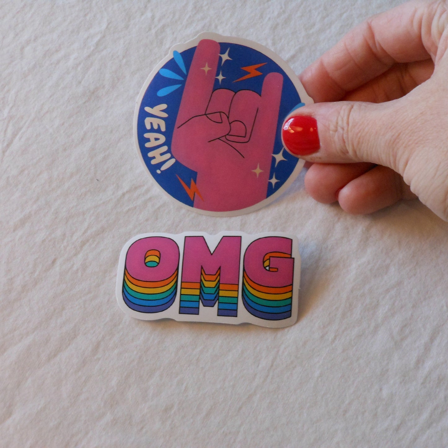 Positive Vibes Retro Stickers, Pack of 10