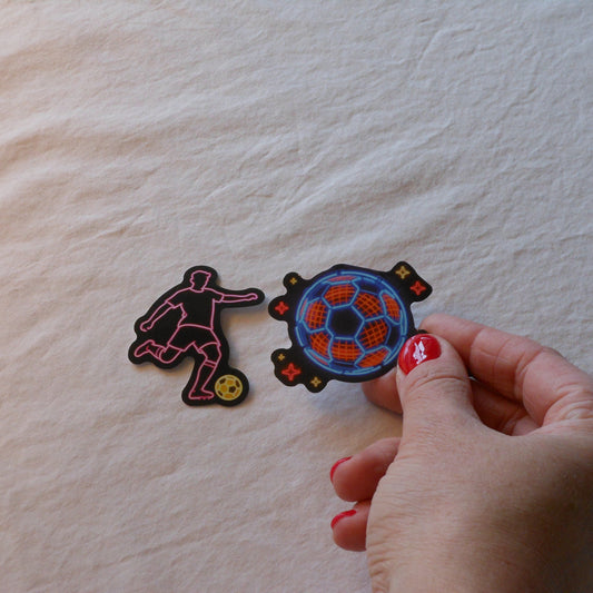 Neon Soccer Stickers, Pack of 10