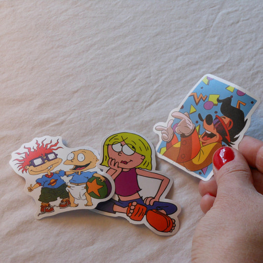 90s Cartoons Stickers, Pack of 10