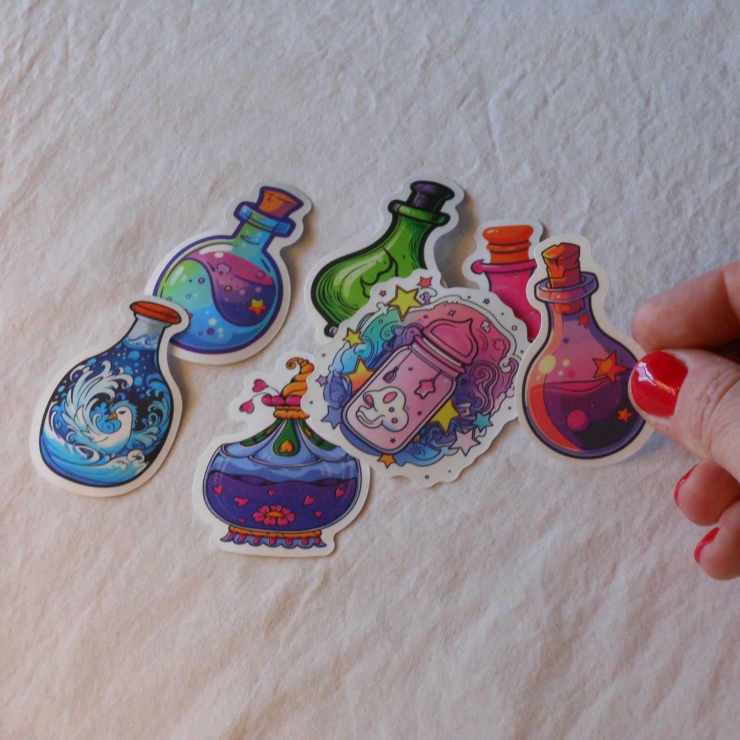 Cartoon Potions Stickers, Pack of 10