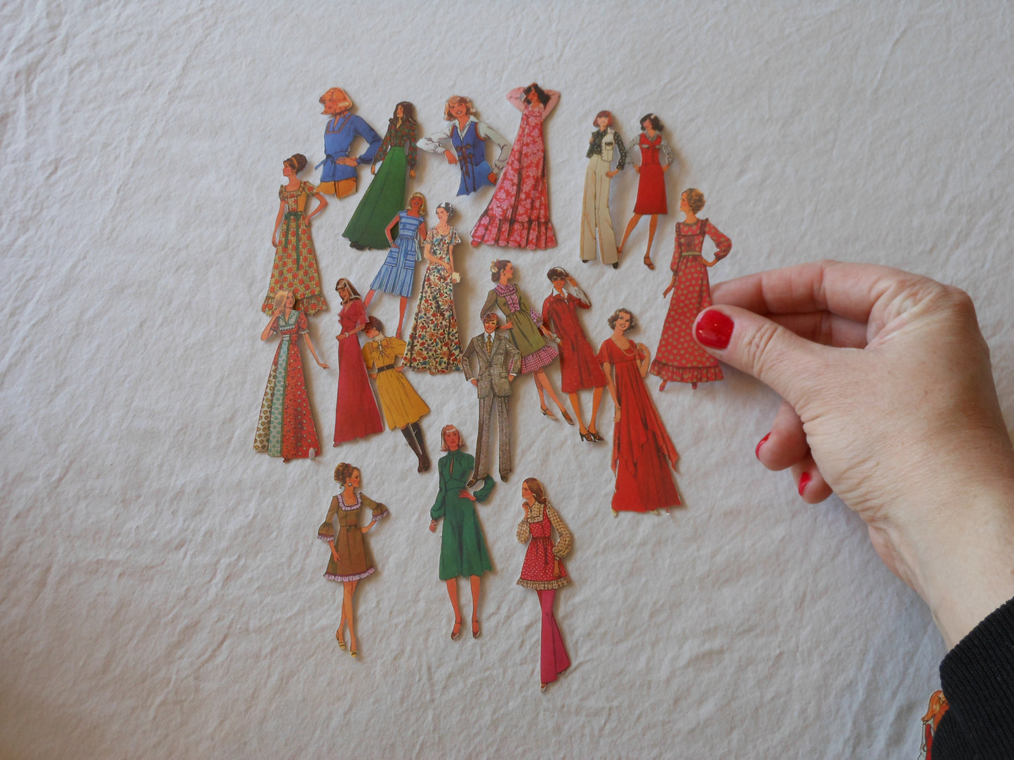Vintage Fashion Illustration Stickers, Pack of 100
