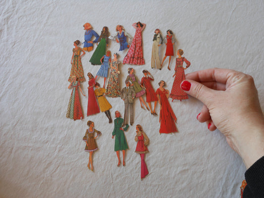 Vintage Fashion Illustration Stickers, Pack of 100