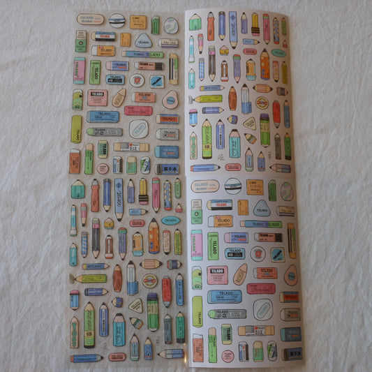 Pen and Eraser Sticker Sheets