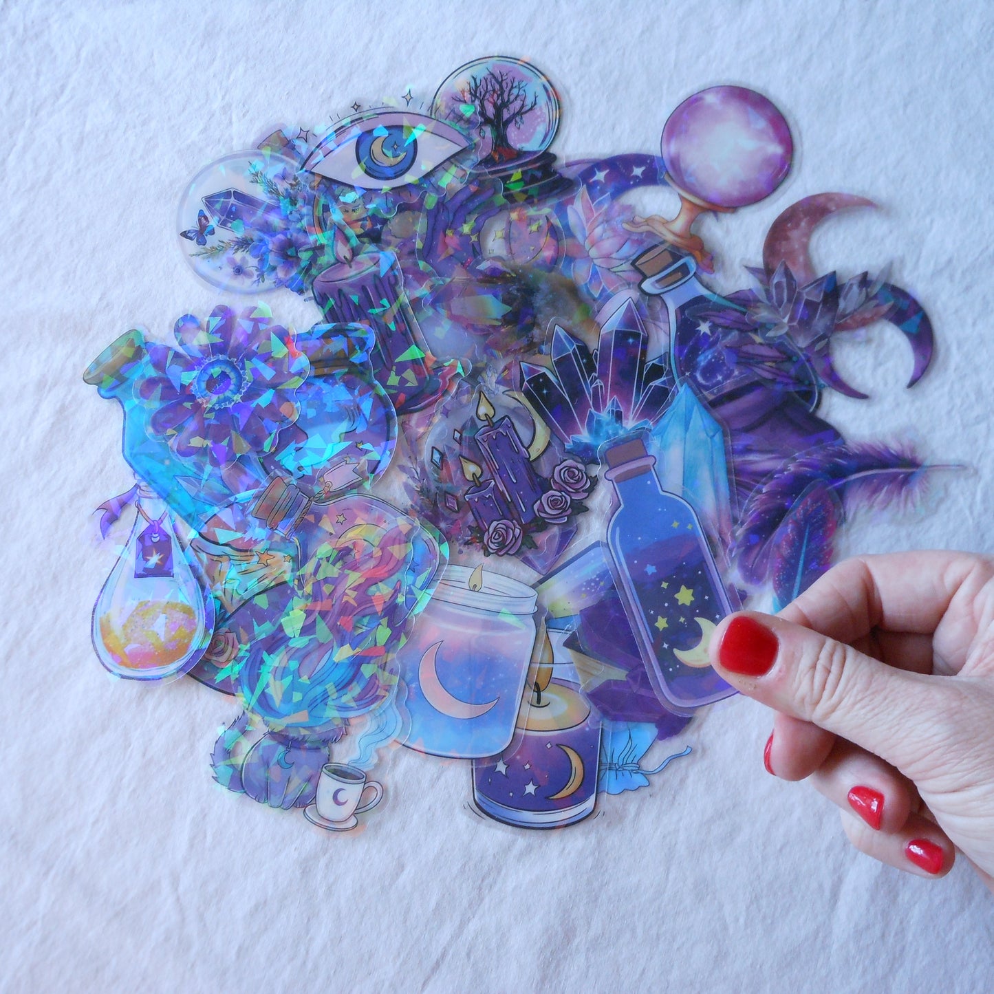 Purple Potions Stickers, Pack of 10