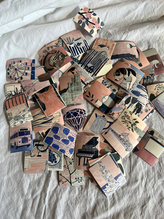 Pastel Soft Life Illustrated Stickers - 10 pack