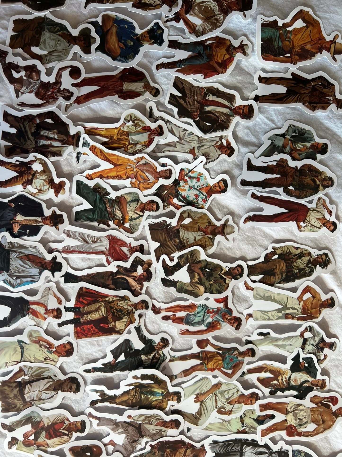 Vintage Hunky Guys Stickers - Pack of 10