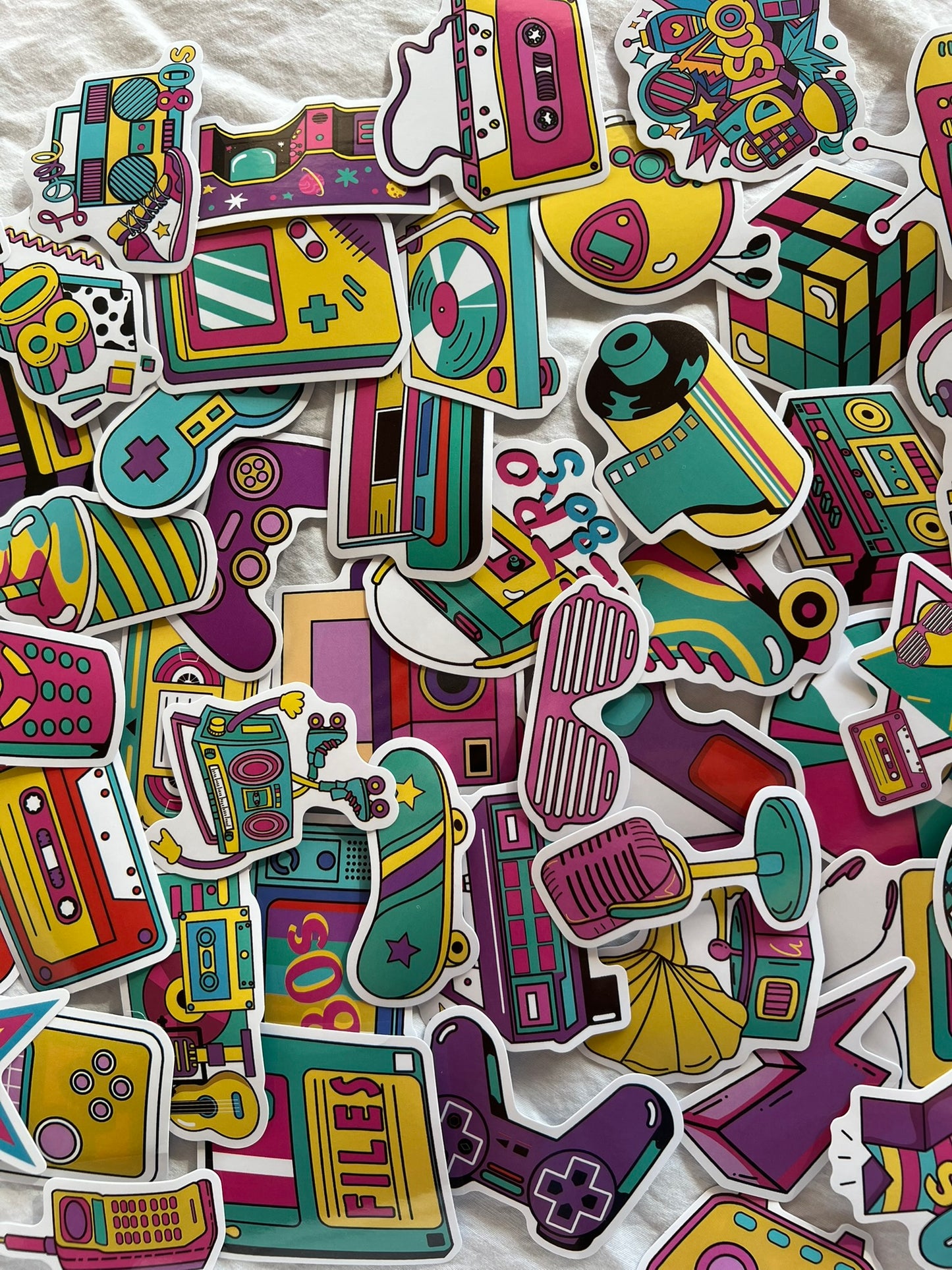 Retro 80s and 90s Stickers - Pack of 10