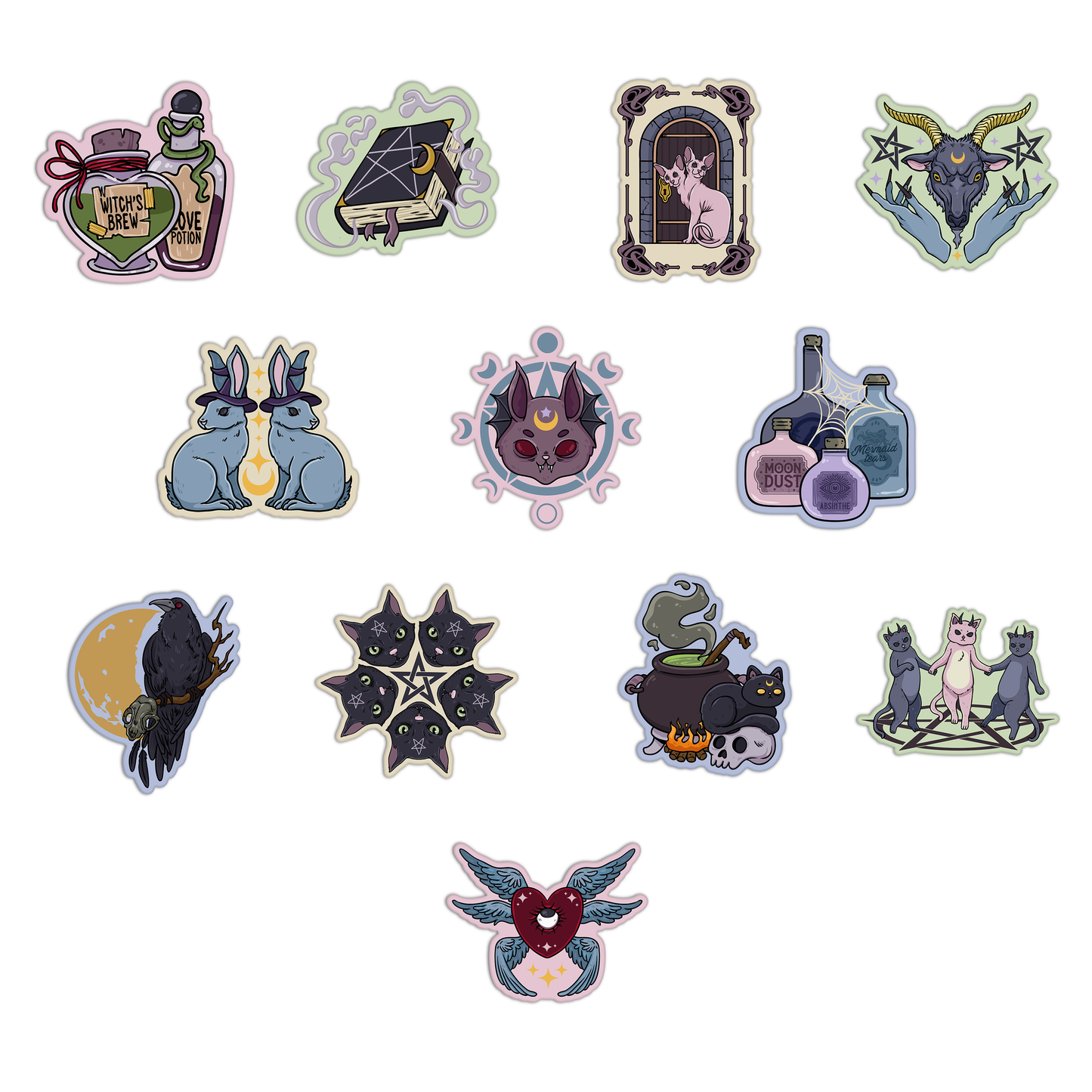 Witch Craft Stickers Tin Can