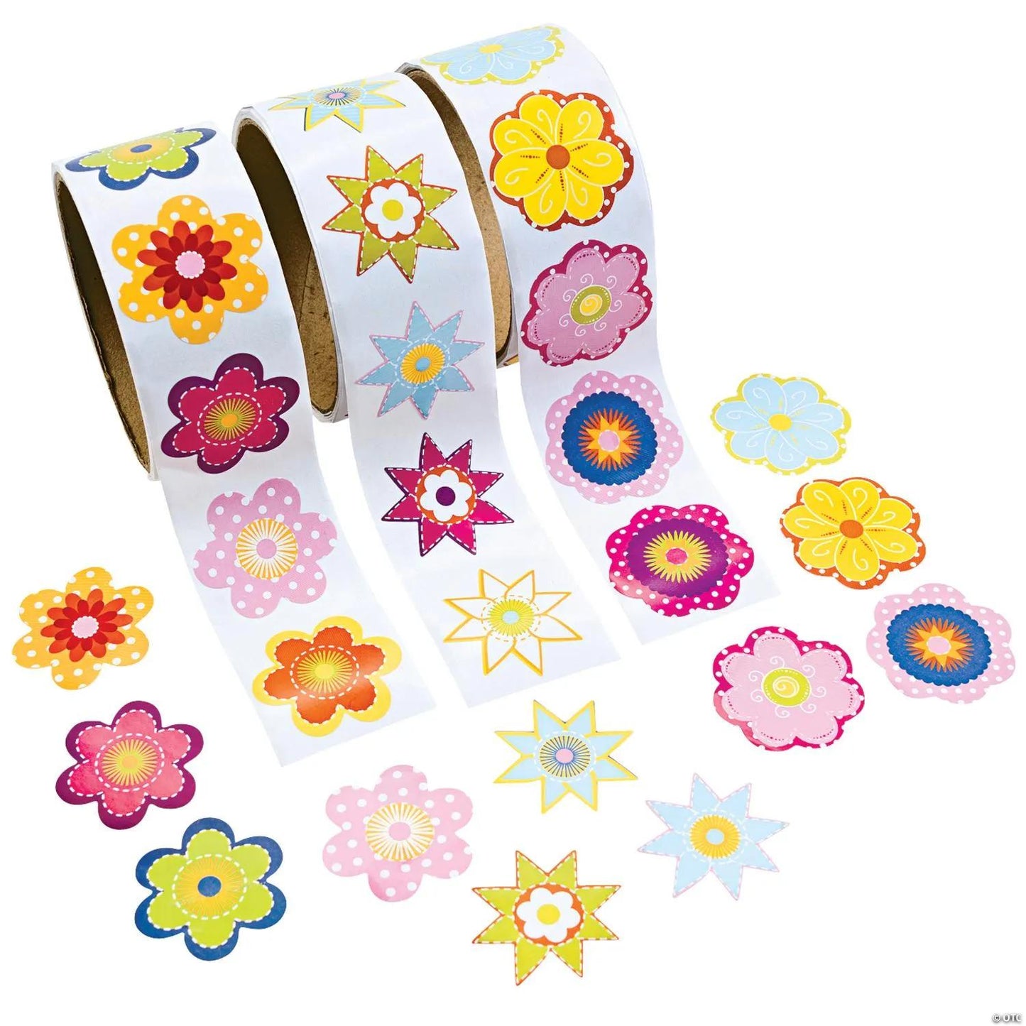 Spring Flowers Stickers, Set of 10
