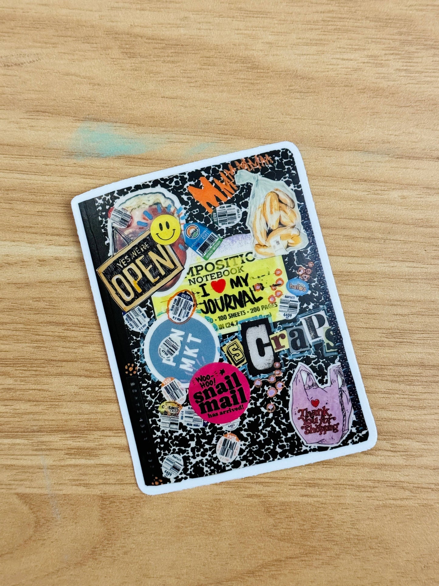 Junk Journal Vinyl Sticker