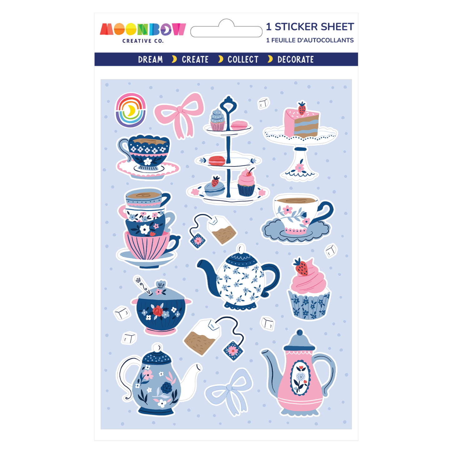 Pinkies Up Glossy Sticker Sheet by Moonbow Creative