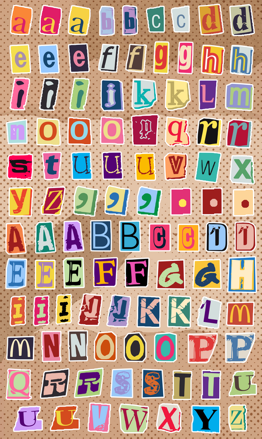 Magazine Letter Sticker Sheets