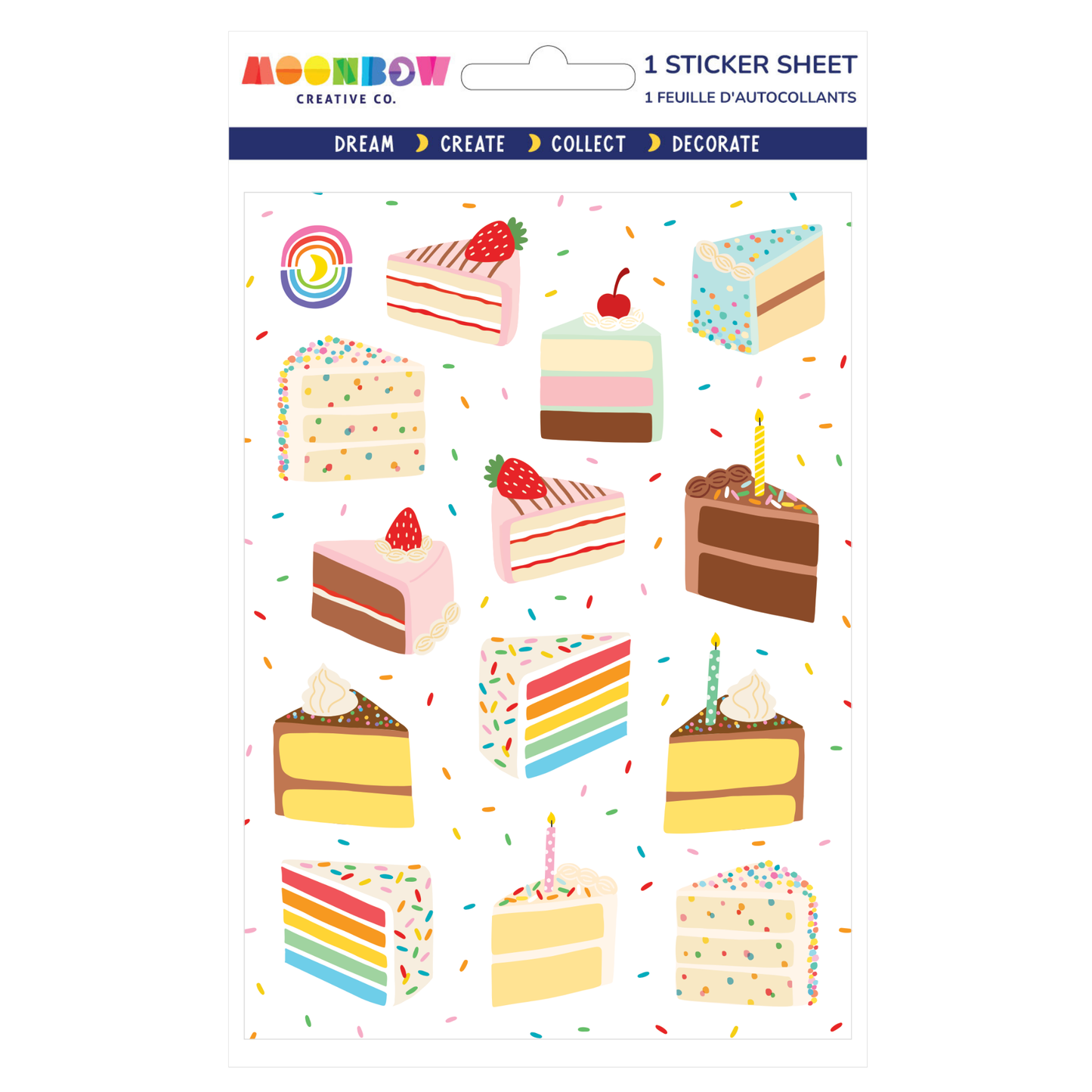 Cake it Away Glossy Sticker Sheet by Moonbow Creative