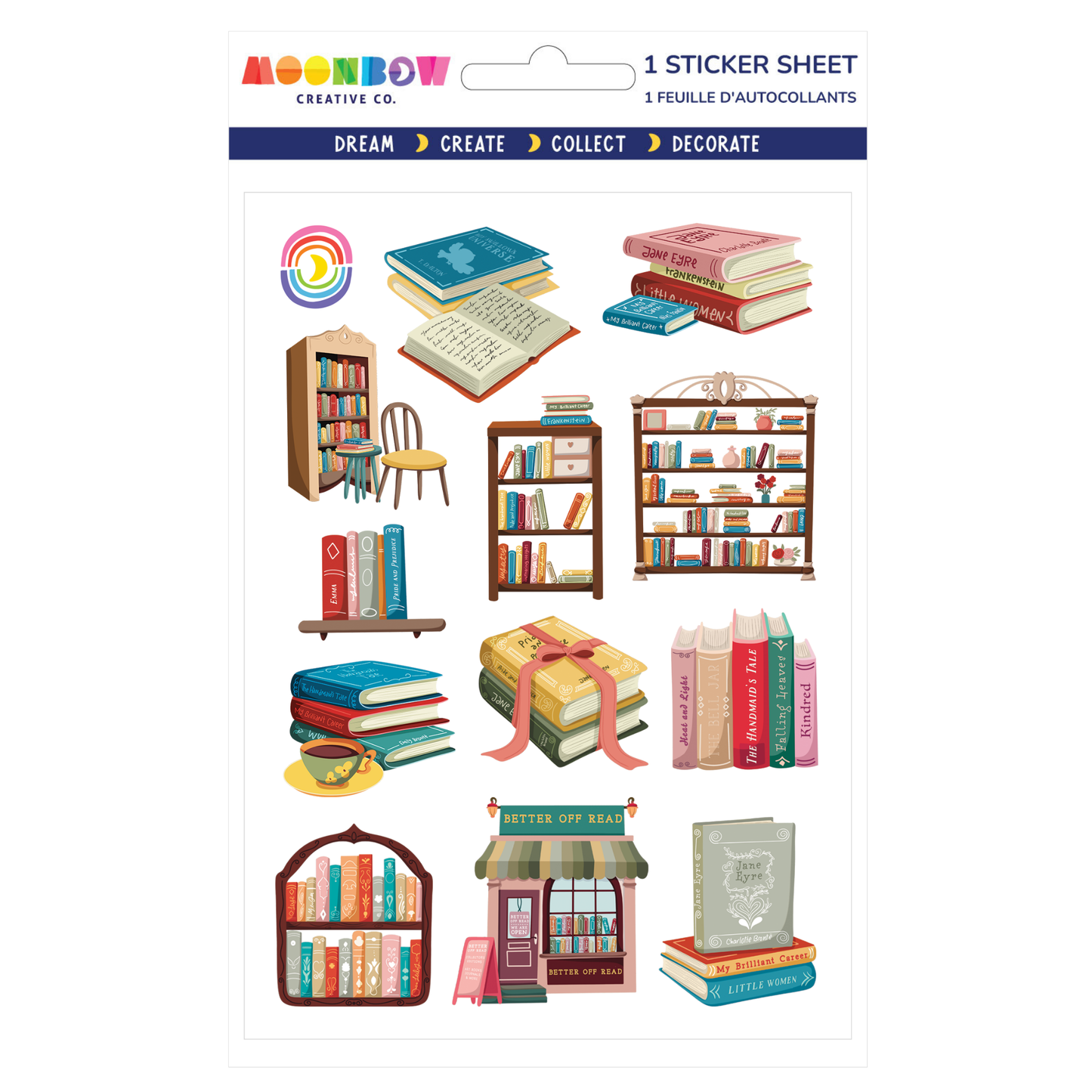 Better off Read Glossy Sticker Sheet by Moonbow Creative