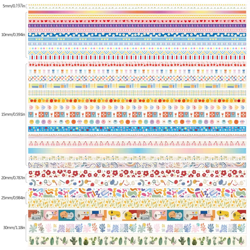 Colorful Schoolhouse Washi Tape Set of 2