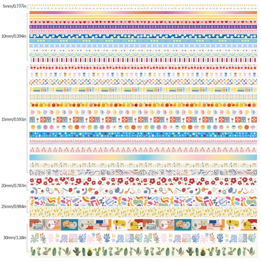 Colorful Schoolhouse Washi Tape Set of 2