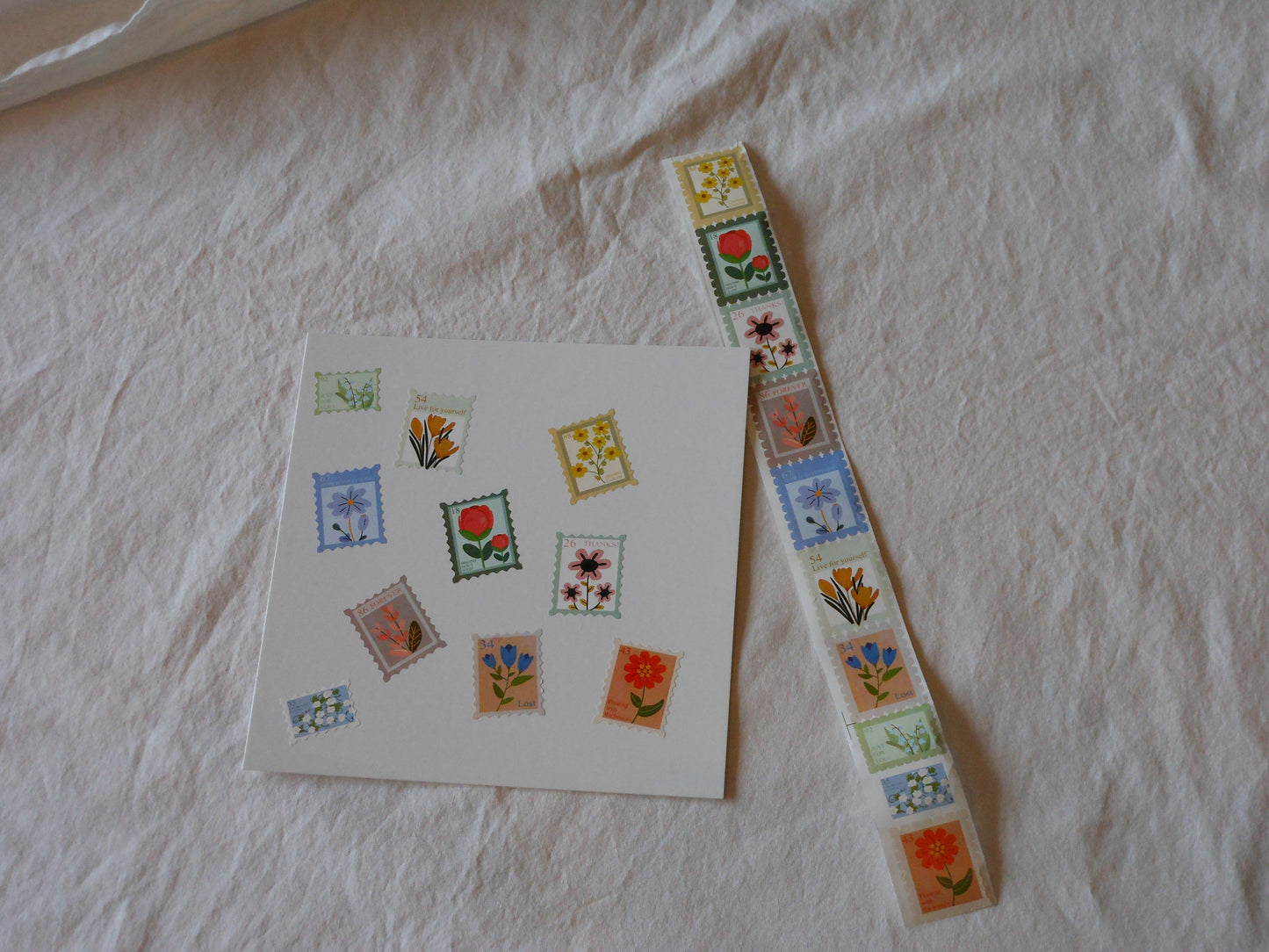 Flower Stamp Stickers Strip