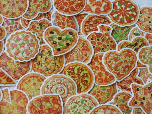Pizza My Heart Stickers, Pack of 10
