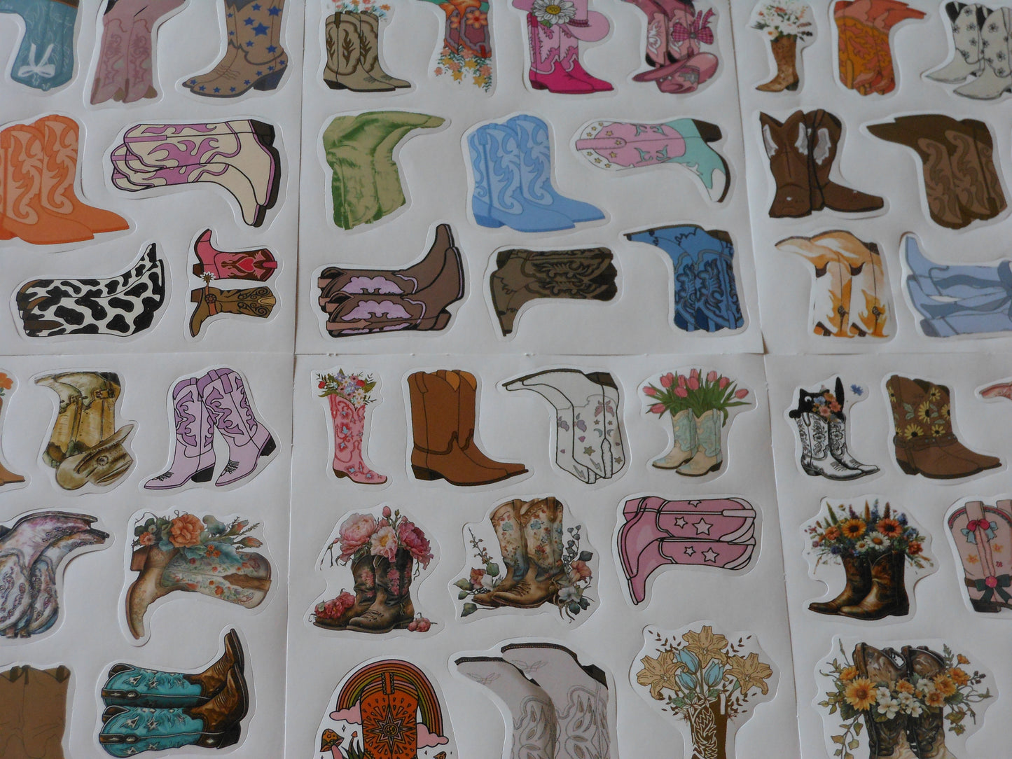 Kick Your Boots Up, Cowgirl Sticker Sheets