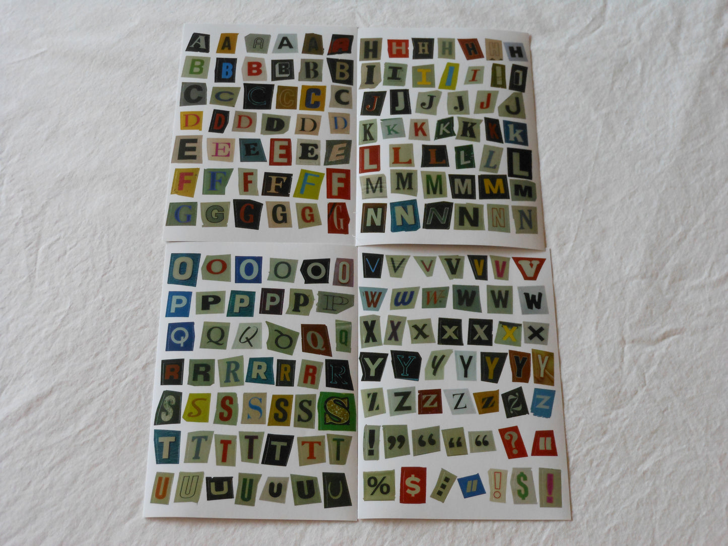 Media Alphabet Letter Sticker Sheets