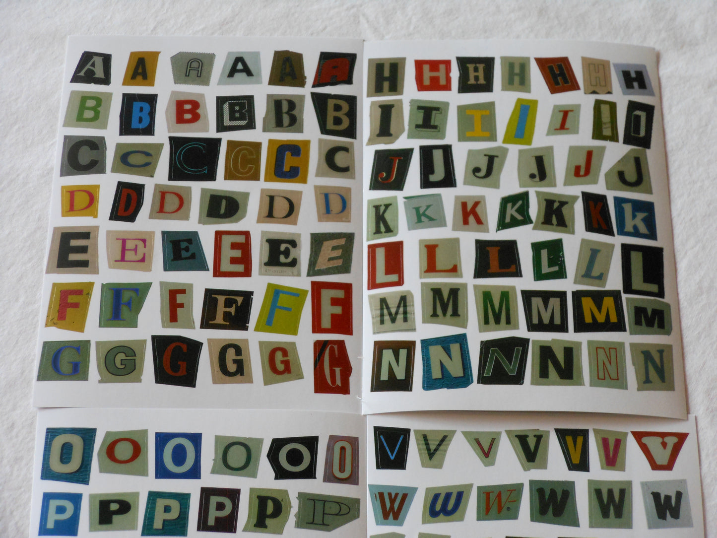 Media Alphabet Letter Sticker Sheets