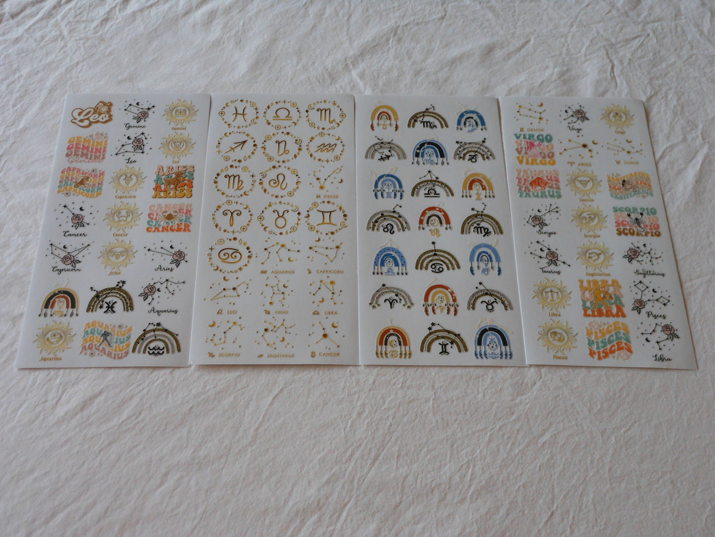 Astrology Signs Glitter Sticker Sheets
