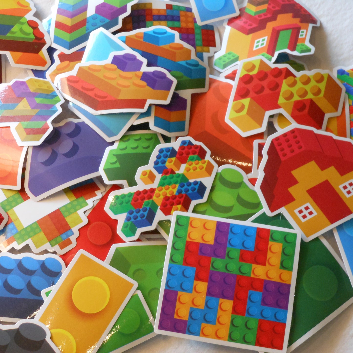 Building Blocks Stickers, Pack of 10