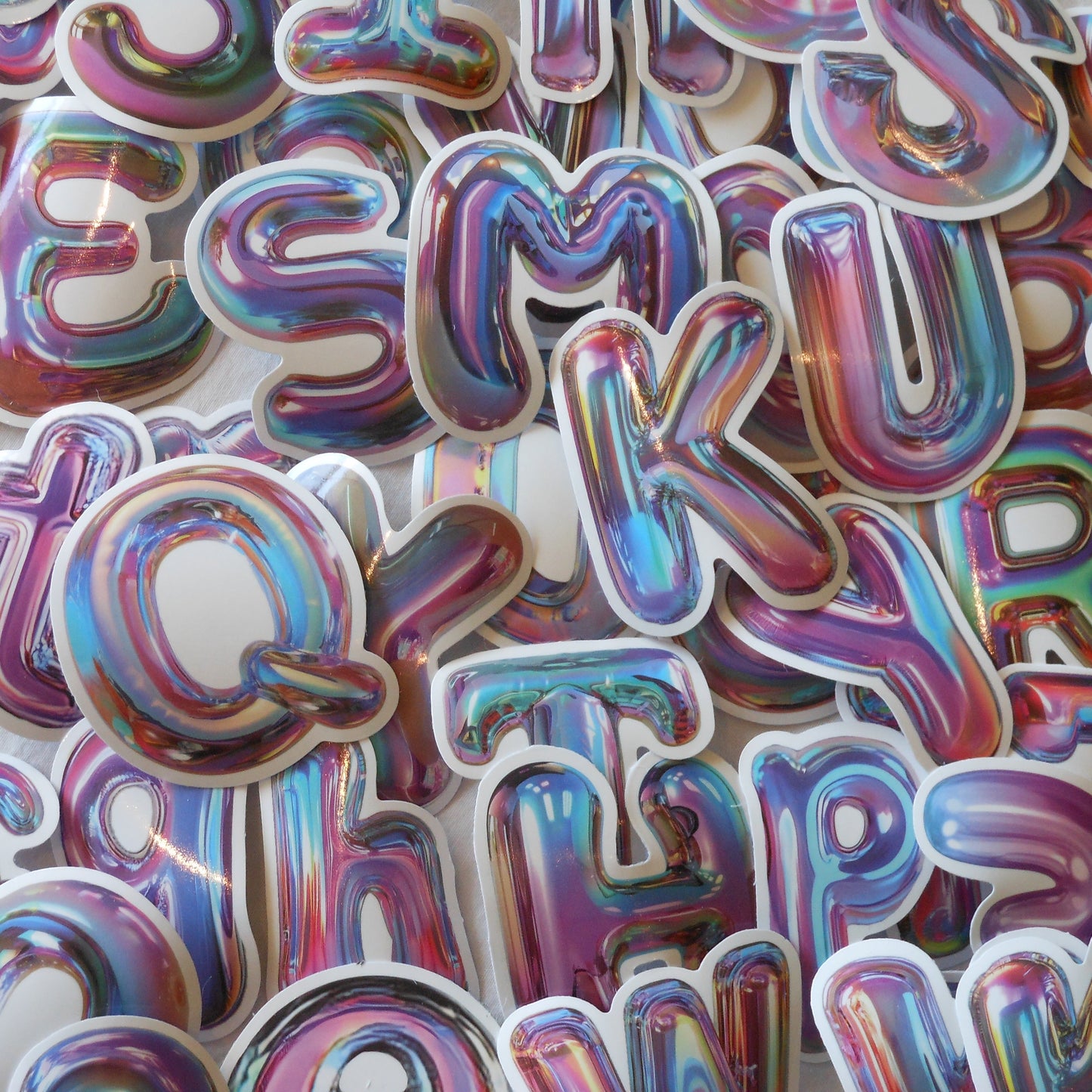 Shiny Balloon Stickers, Pack of 50