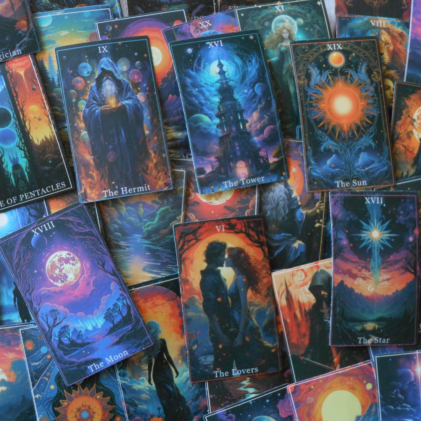 Tarot Card Mini Sticker Set