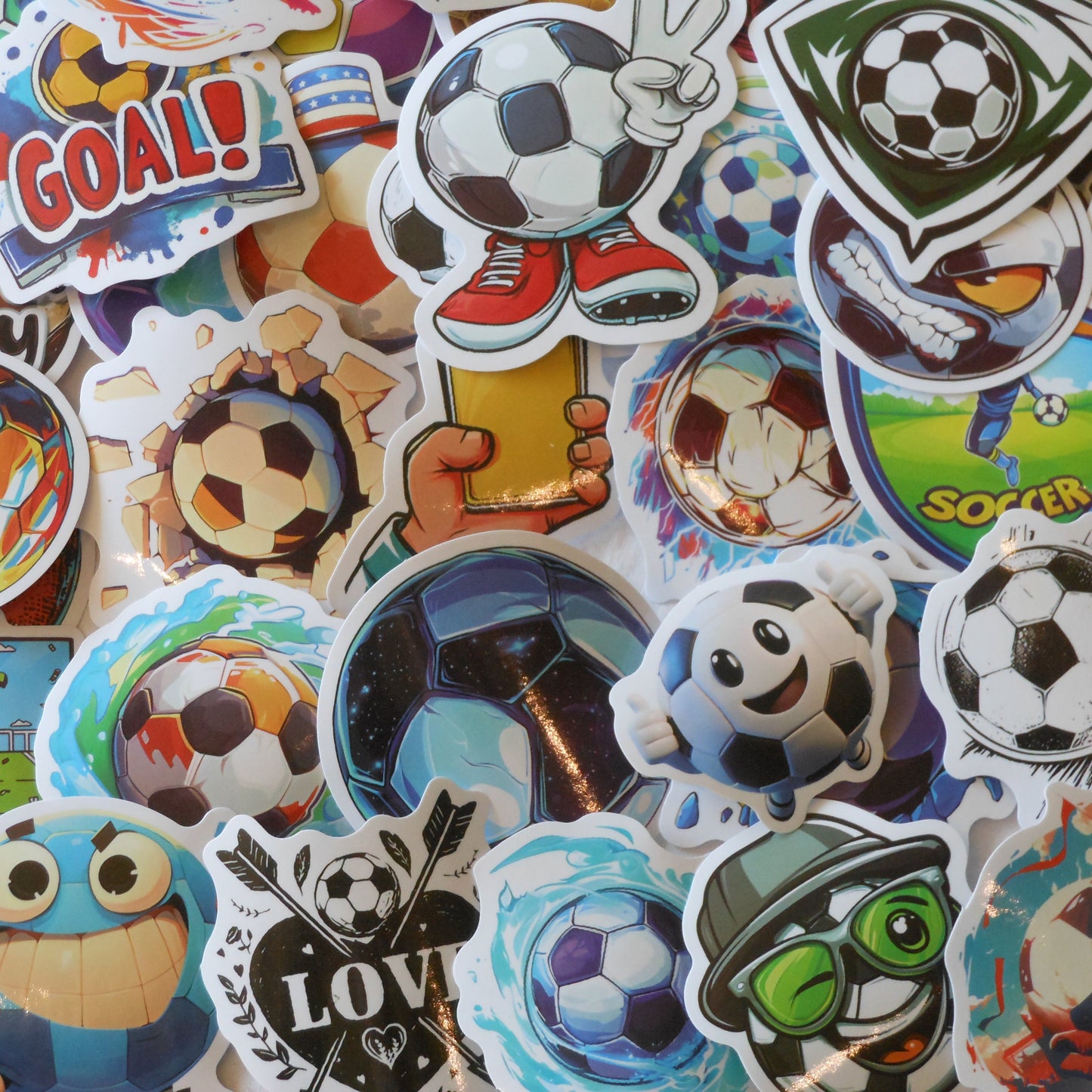Soccer Fan Stickers, Pack of 10