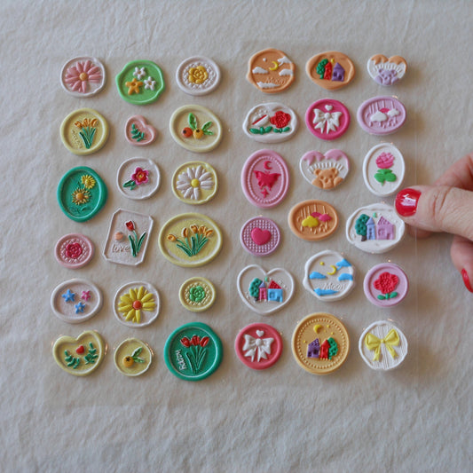 3D Macaron Sticker Sheets