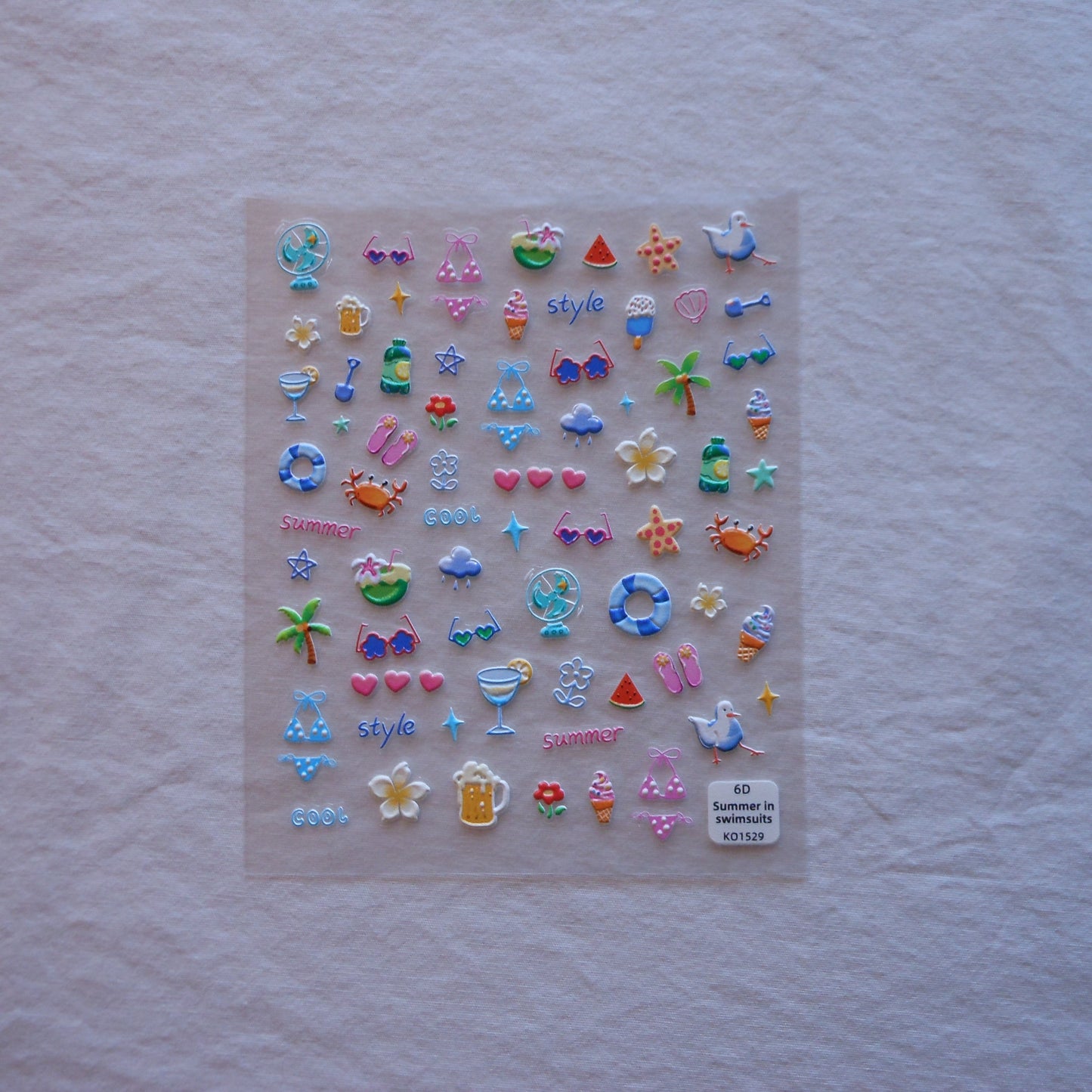 Summer at the Beach Mini Nail Decals