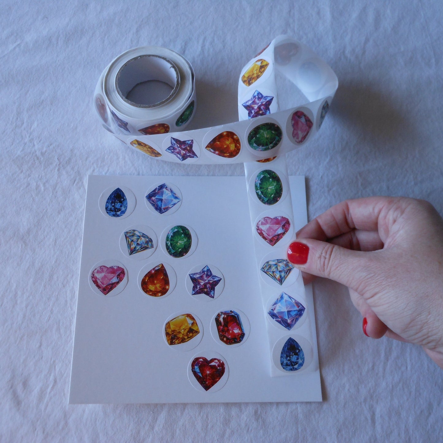 Gemstone Stickers Strip