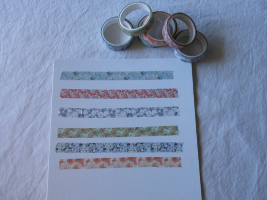 Floral Foil Washi Tape, Set of 5