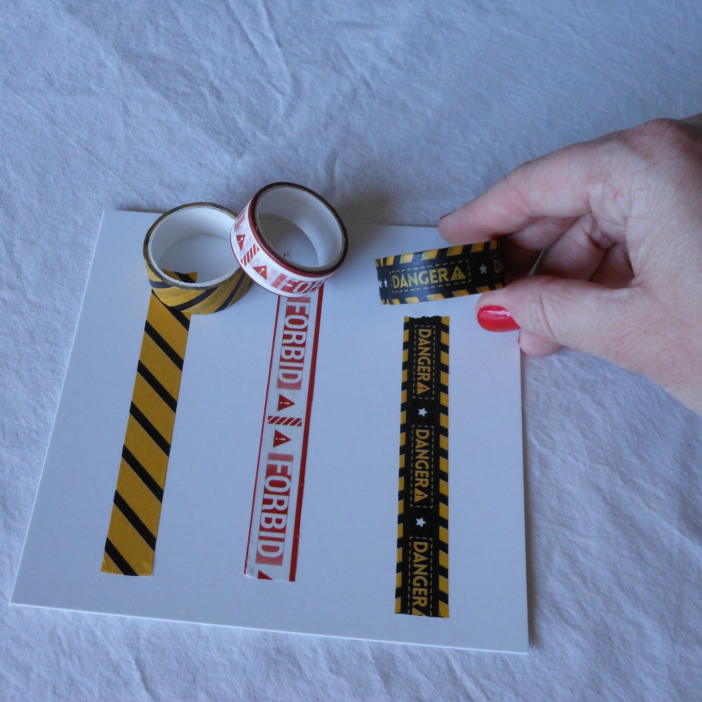 Warning Label Washi Tape, Set of 2