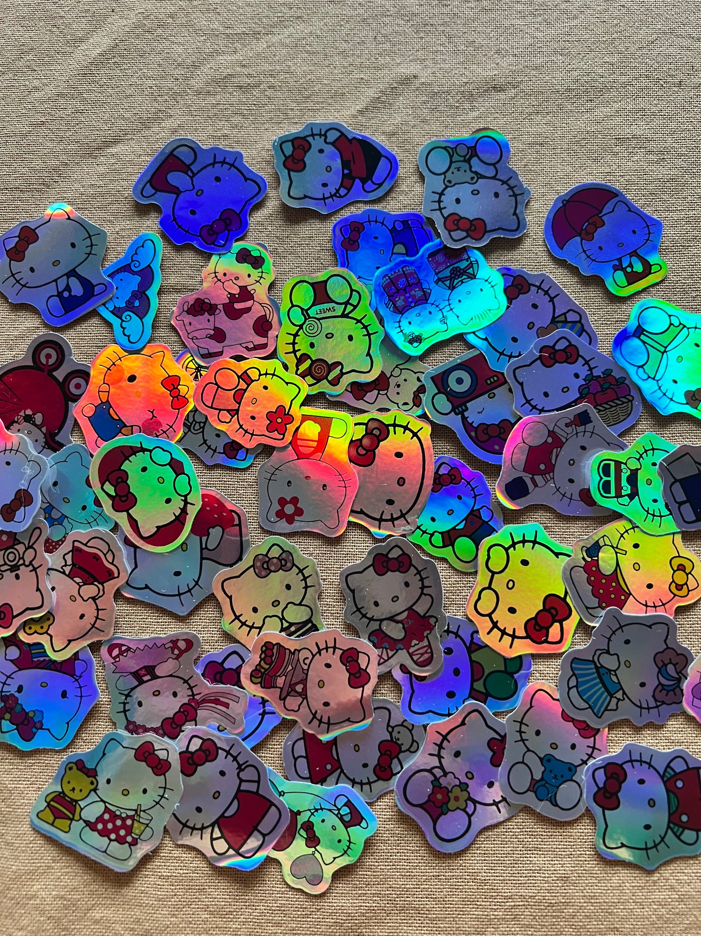 Hello Kitty Iridescent Mini Stickers - 10 pack