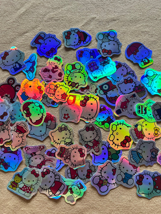 Hello Kitty Iridescent Mini Stickers - 10 pack