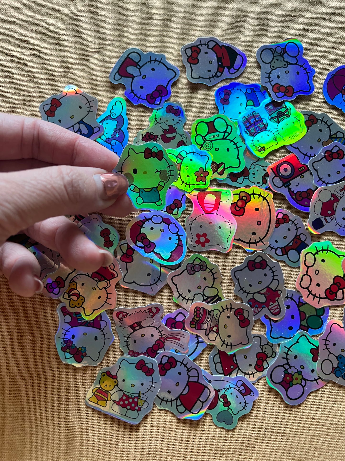 Hello Kitty Iridescent Mini Stickers - 10 pack