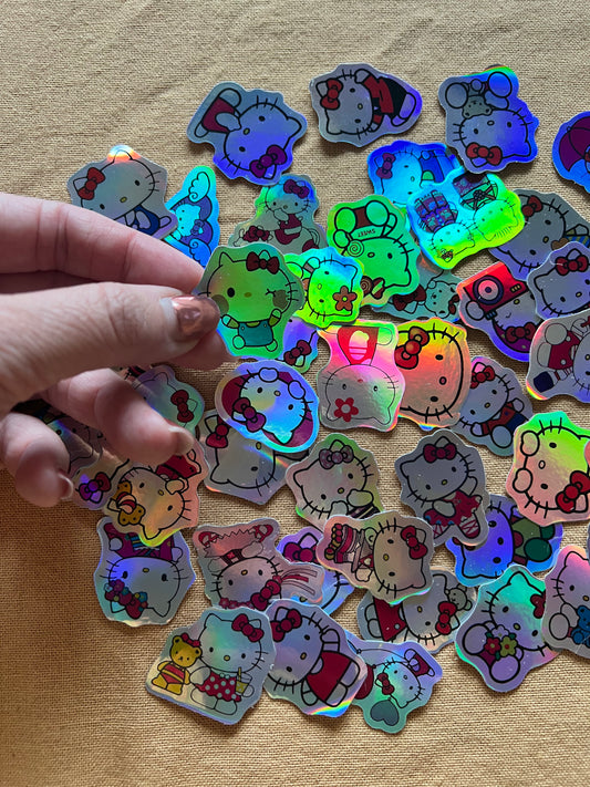 Hello Kitty Iridescent Mini Stickers - 10 pack
