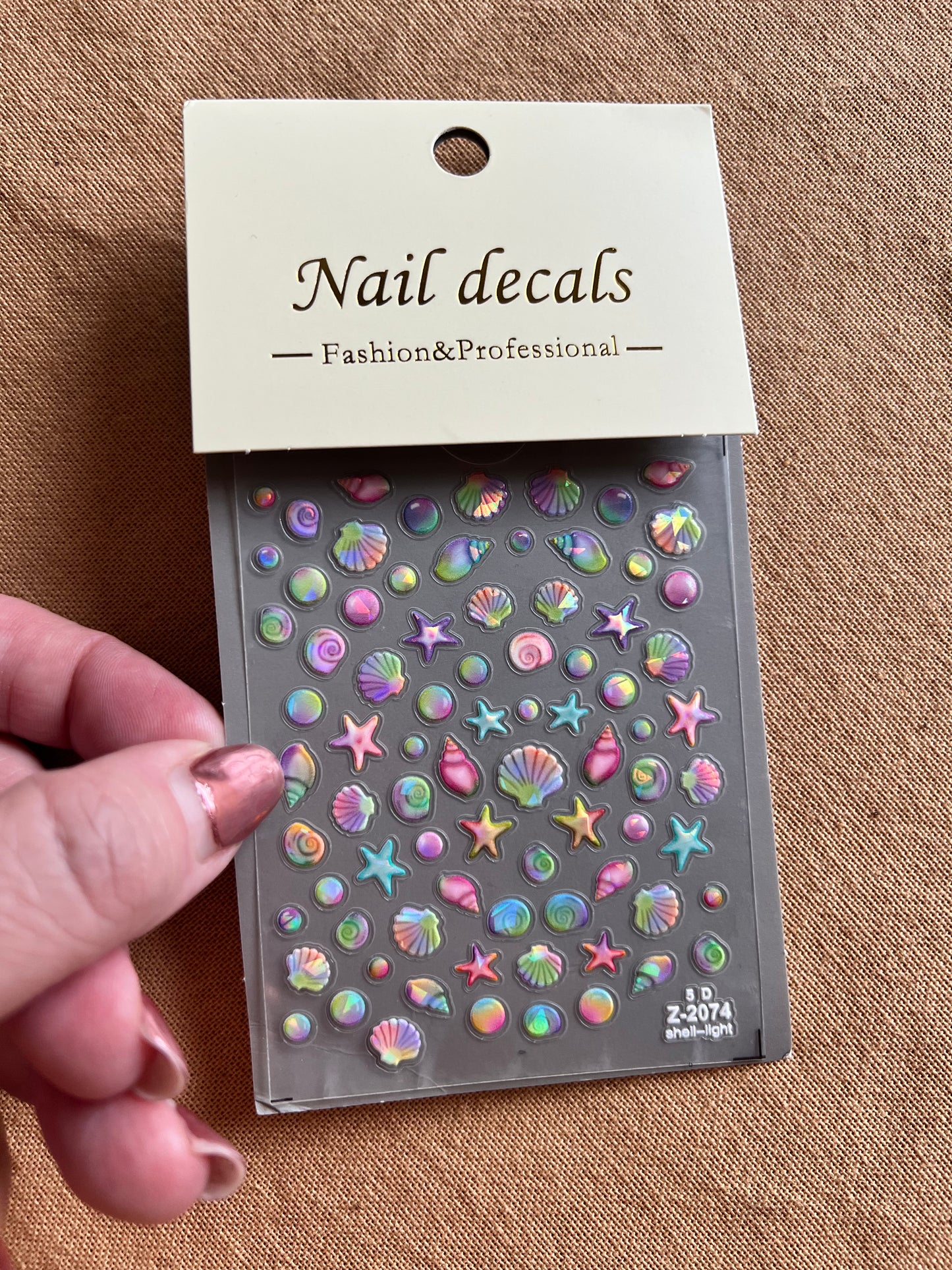 Iridescent Shell Nail Decals