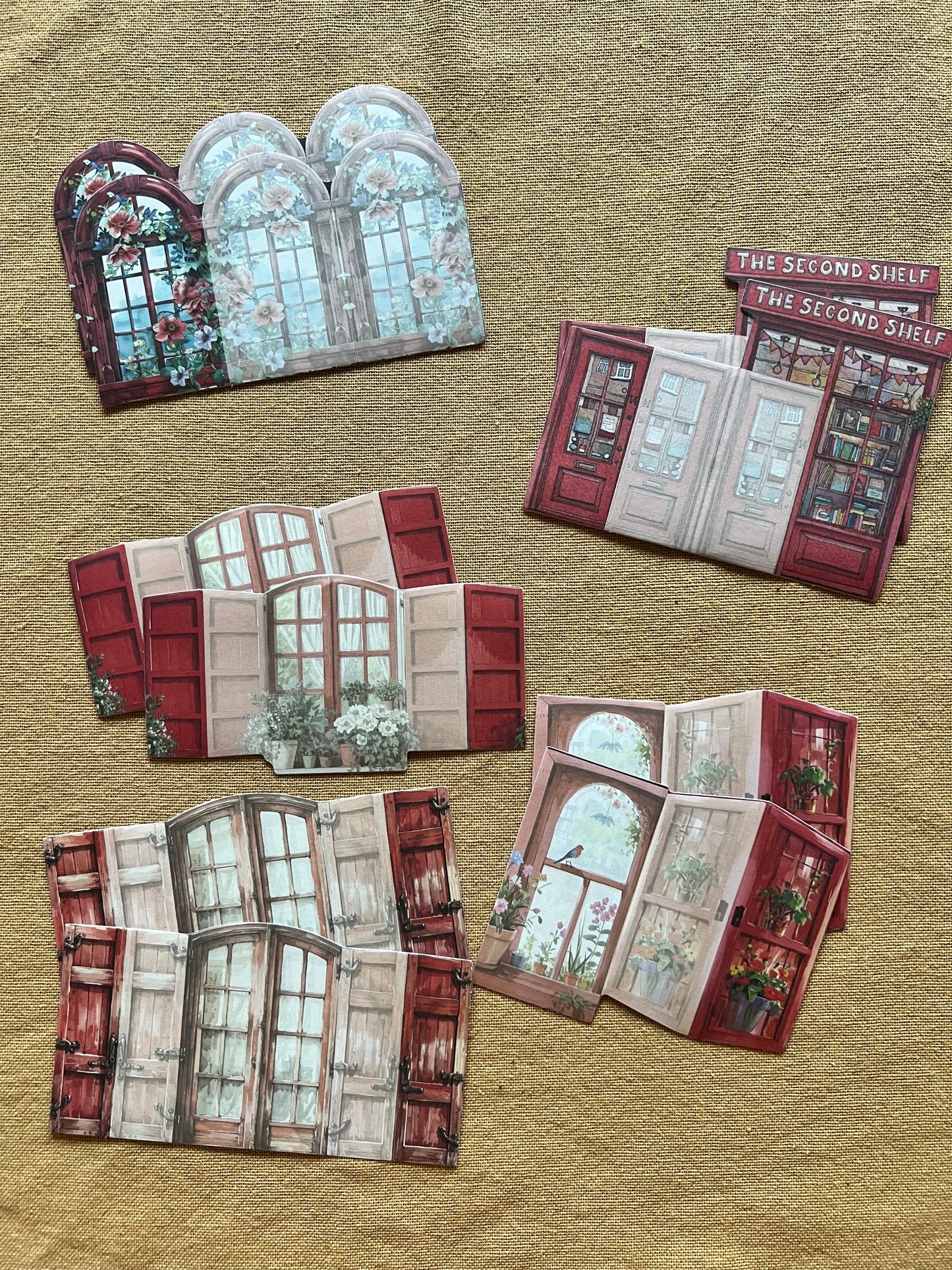 Vintage Window Frame Stickers Pack of 10