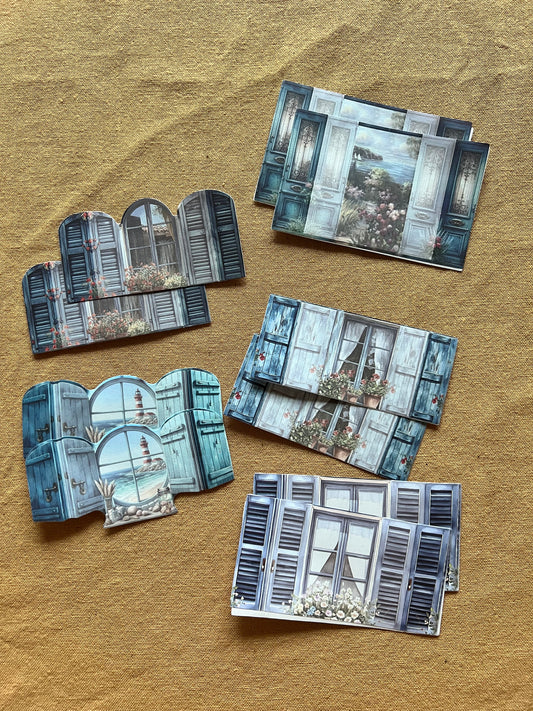 Vintage Window Frame Stickers Pack of 10