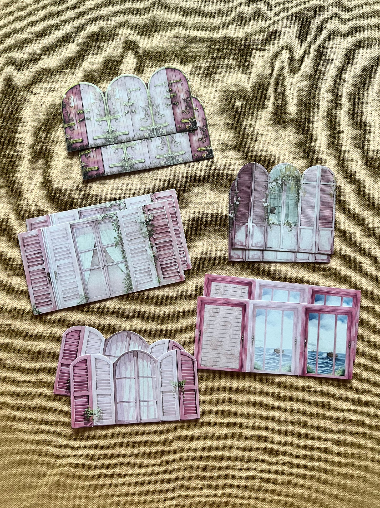 Vintage Window Frame Stickers Pack of 10