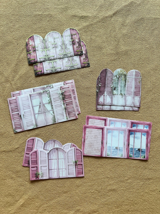 Vintage Window Frame Stickers Pack of 10