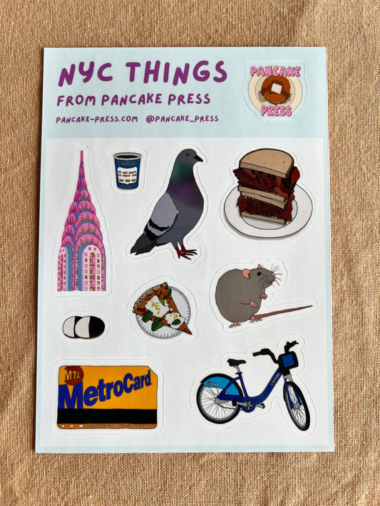 NYC Things Sticker Sheet by Pancake Press