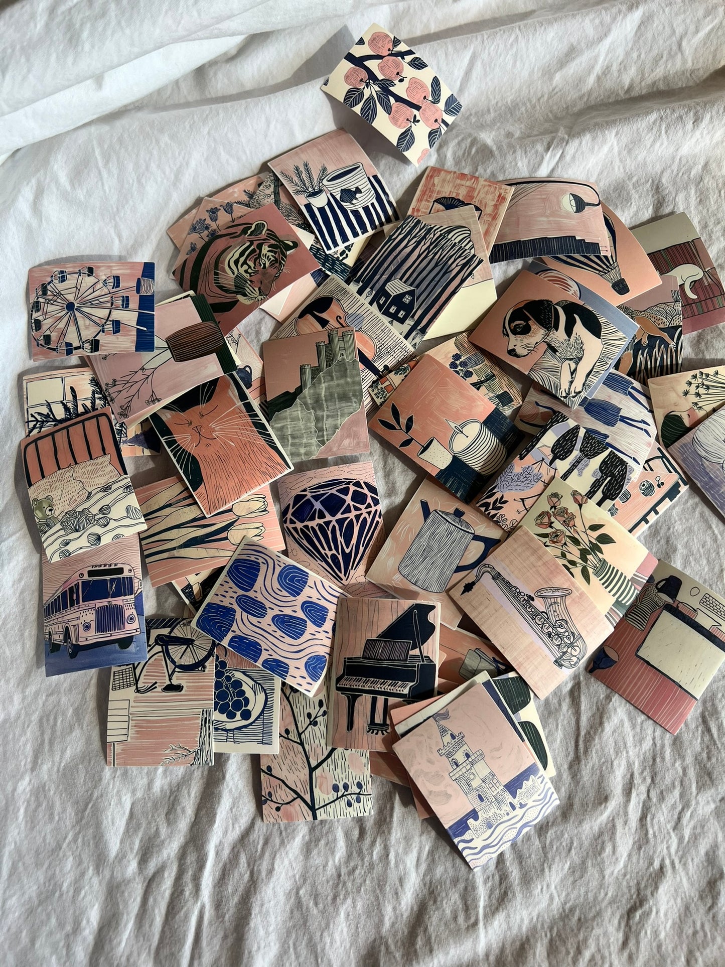 Pastel Soft Life Illustrated Stickers - 10 pack