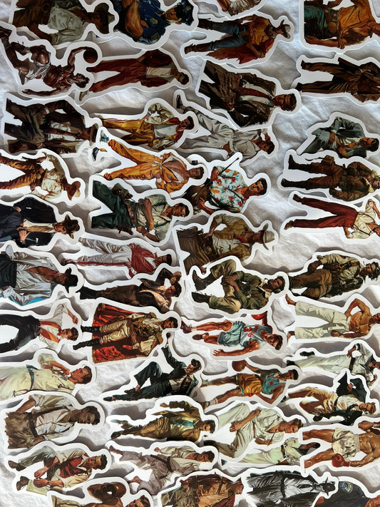 Vintage Hunky Guys Stickers - Pack of 10